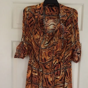Animal Print Silk Escada Dress